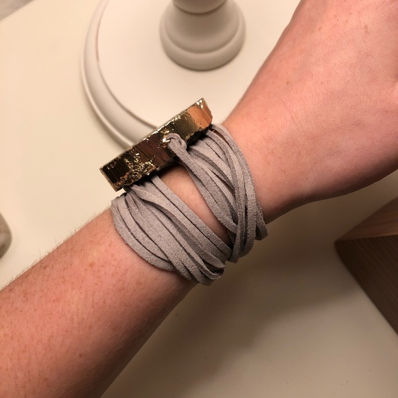 Purple stone wrap bracelet - Picture 4 of 5